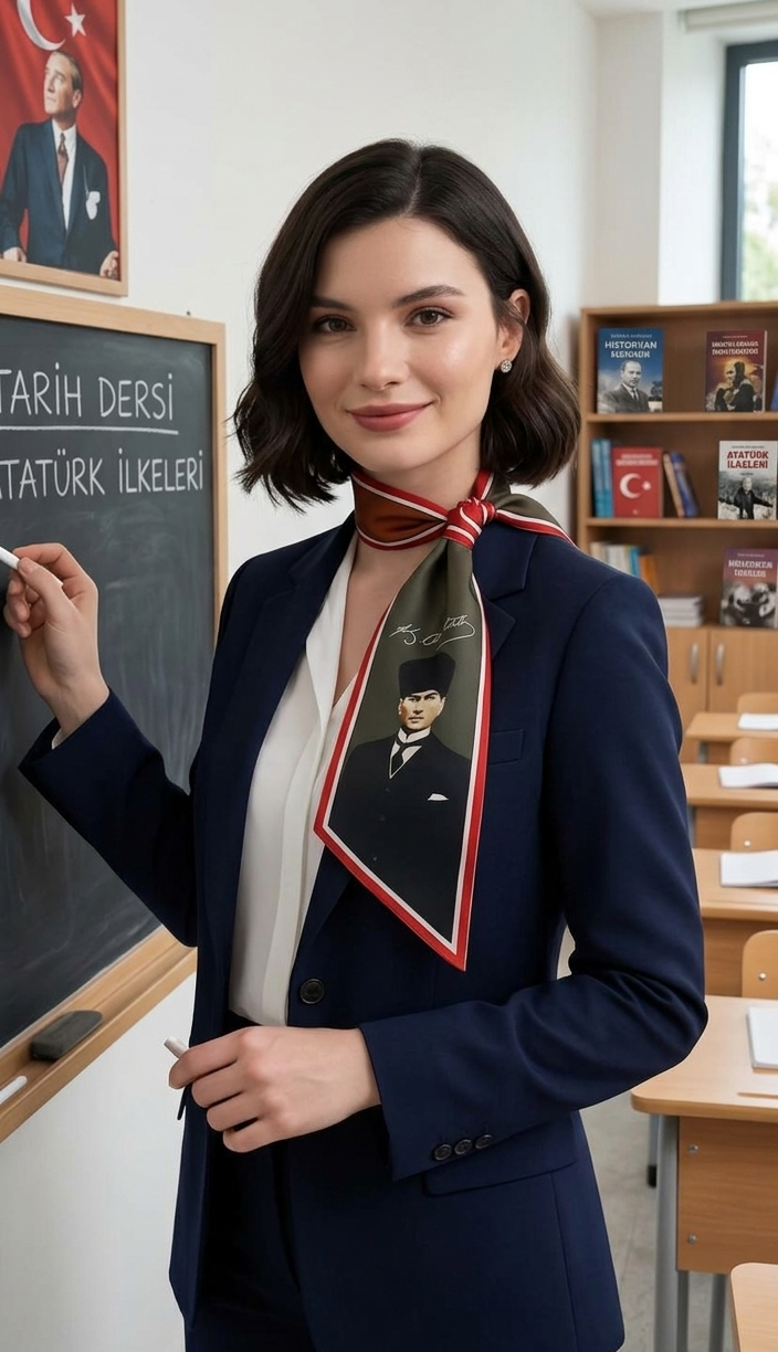 19 Mayısa Özel Ata Posteri Baskılı Fular - Eşarp